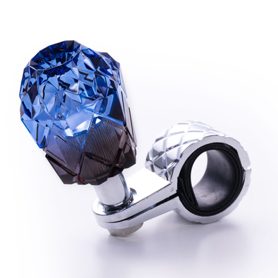 【ダイヤカットキルト柄ハンドルスピンナー】（スモーク/ブルー）