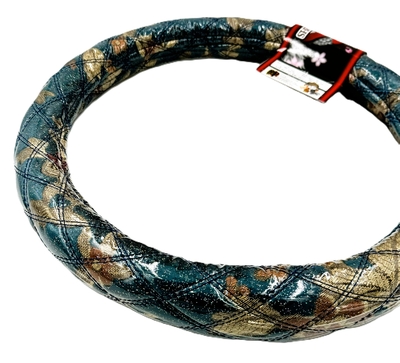 業界初！！【ラメ入りビニール付金華山ダブルステッチハンドルカバー】煌めく輝き♪（ネオプリンセスブルー）濃紺