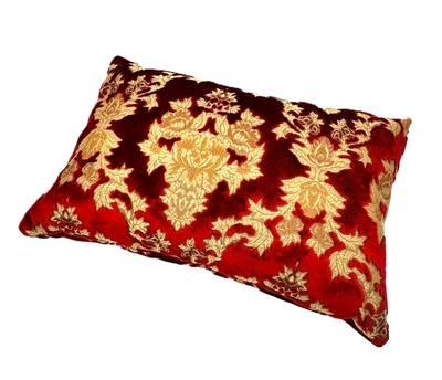 【金華山枕　32&times;52ｃｍ】極厚ふっくら！厚み12ｃｍで安眠効果抜群の金華山クッション（オスカーレッド）