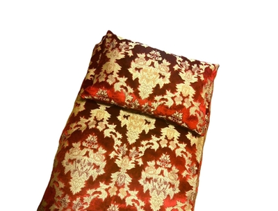 【金華山敷き布団＆枕セット　65&times;220ｃｍ】単品より断然お得！ふかふか敷き布団＆枕で安眠効果抜群♪（オスカーレッド）