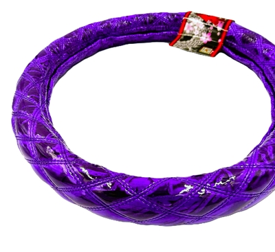 絆オリジナル【ビニール付金華山ダブルステッチハンドルカバー】ゴージャスな仕上がり♪（コスモスパープル）