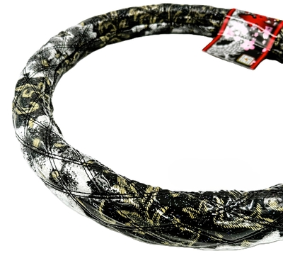 業界初！！【ラメ入りビニール付金華山ダブルステッチハンドルカバー】煌めく輝き♪（桜ブラック）