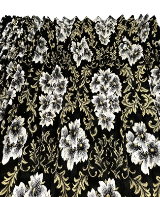 特注！【金華山仮眠カーテン左右セット　240&times;80ｃｍ丈】シックな裏地ブラウン仕様！プリーツ加工有り（桜ブラック）