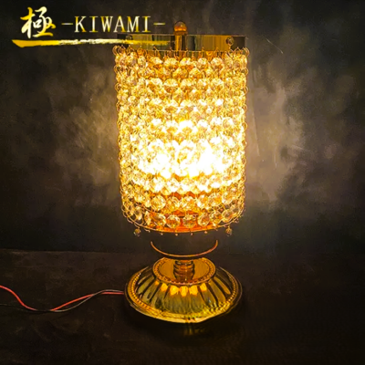 B級品【スタンドシャンデリア極　24V電球付き】ゴージャスなゴールドメッキ仕様♪ガラスビーズを２重にした高密度シャンデリア！