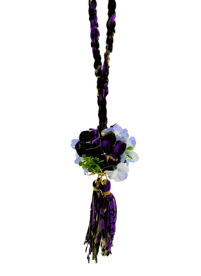 絆オリジナル【金華山フラワーボールタッセル】完全新作！可愛くて個性的なフル金華山タッセル（モンブランローズパープル）
