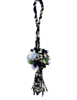絆オリジナル【金華山フラワーボールタッセル】完全新作！可愛くて個性的なフル金華山タッセル（小雪ネイビー）