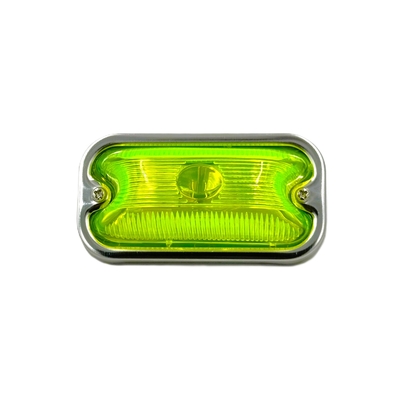 【角マーカー　24V】6W電球付き！前開き式ポリカーボネート樹脂レンズ仕様（蛍光イエロー）