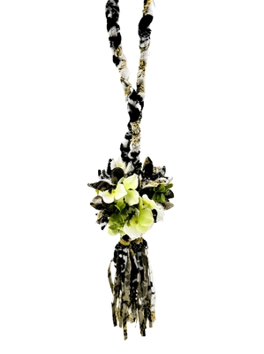 絆オリジナル【金華山フラワーボールタッセル】完全新作！可愛くて個性的なフル金華山タッセル（王朝ホワイト）