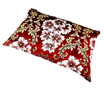 【金華山枕　32&times;52ｃｍ】極厚ふっくら！厚み12ｃｍで安眠効果抜群の金華山クッション（桜レッド）