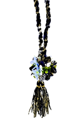 絆オリジナル【金華山フラワーボールタッセル】完全新作！可愛くて個性的なフル金華山タッセル（マドンナネイビー）