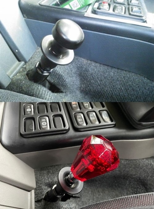 改訂版 サイドブレーキノブ 大型トラック用 先端を交換して遊べる スモーク トラックショップ絆