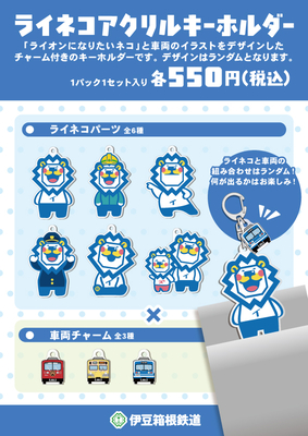 【ランダム】ライネコアクリルキーホルダー（車両チャーム付）