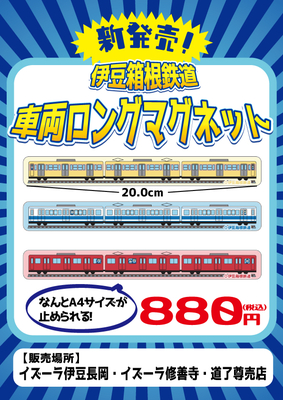 伊豆箱根鉄道　車両ロングマグネット３種