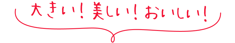 大きい！美しい！おいしい！