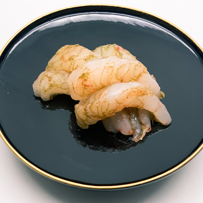 とやまえび（ぼたんえび）のおぼろ昆布〆