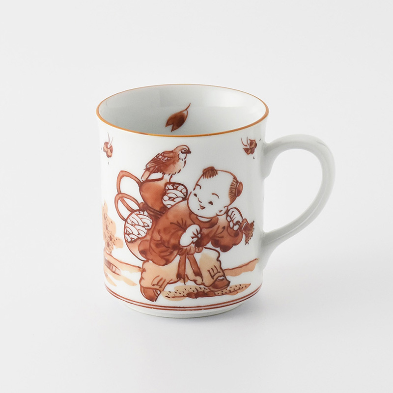 1976 三川内焼　玉泉作　唐子絵マグカップ　未使用 1976 三川内焼 玉泉作 唐子絵マグカップ 未使用 1976 三川内焼 玉泉作