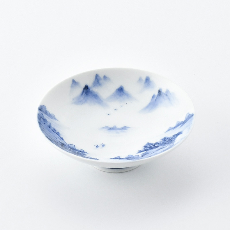 横石一源窯】平戸盃（丸）山水 | 三川内焼オンライン・ショップ