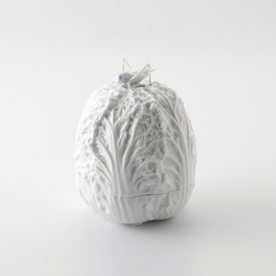 【悦山窯】蟋蟀白菜香炉（14代平戸悦山今村均作）