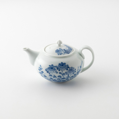 【嘉久正窯】菊萩小急須（後ろ手）