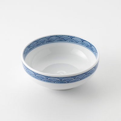 【啓祥窯】渕青海波鉢