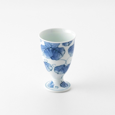 【啓祥窯】つた絵ワイングラス