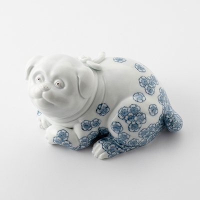 【平戸松山窯】犬置物（中里月度務作） ＊受注生産