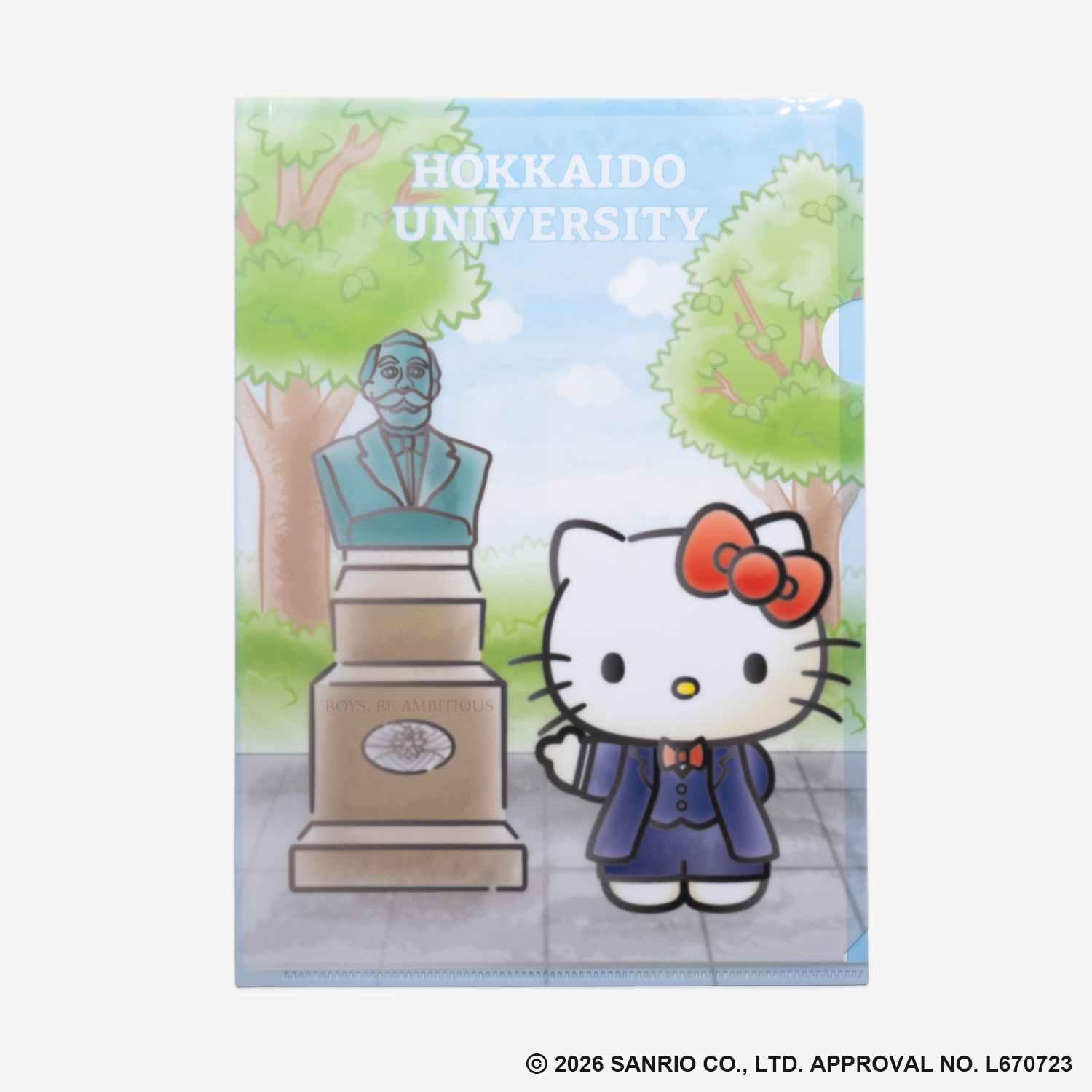 クリアファイル（クラーク像＆ハローキティ） | 北大オリジナルグッズ