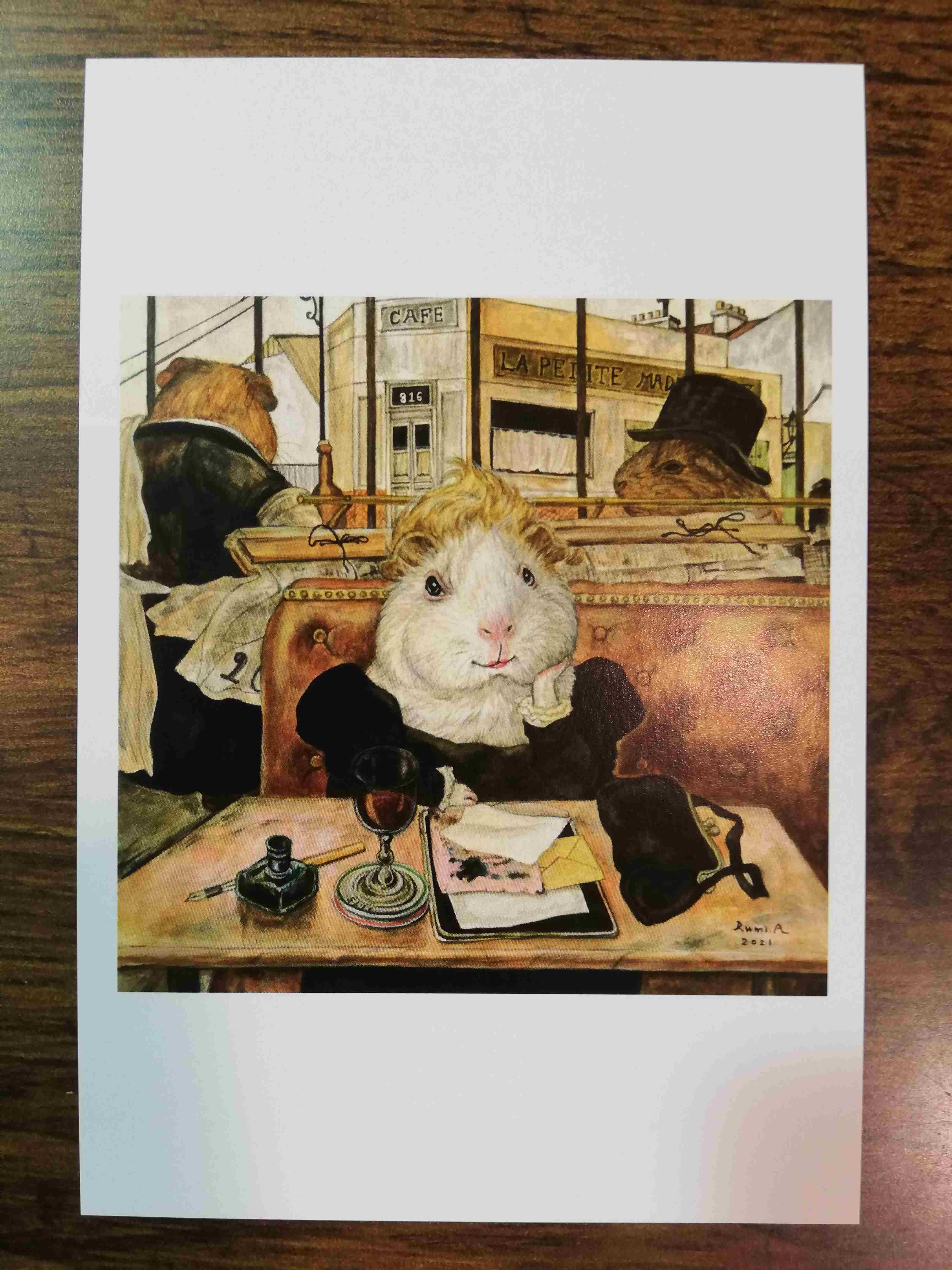 17 ポストカード モルモット世界の名画シリーズ 33~36 | 動物雑貨