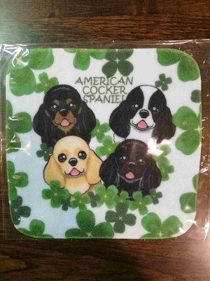 45_ミニタオル　クローバー③　イヌ　併