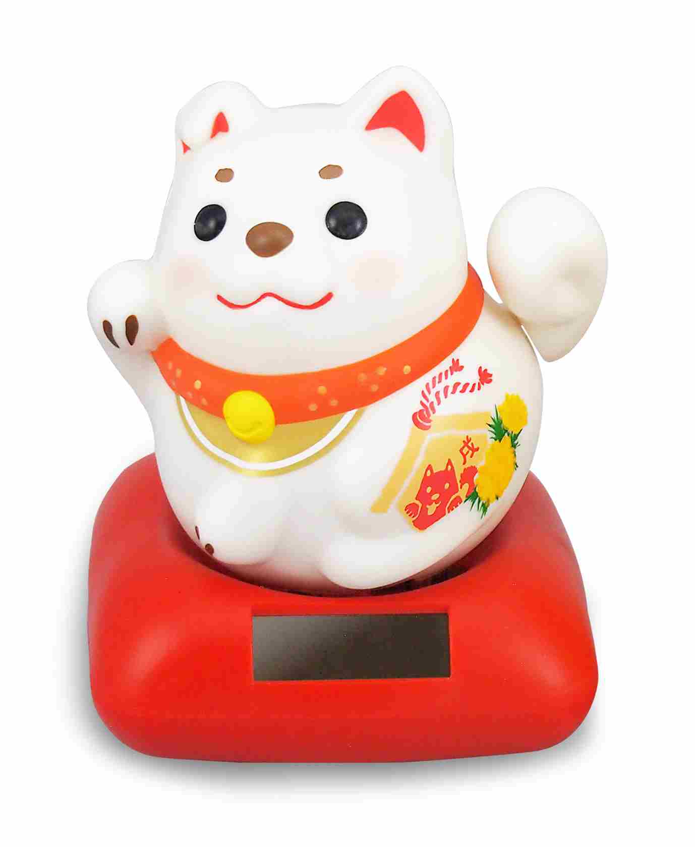 ソーラー 幸せ招き戌 白戌 金戌 2点セット Amazon.co.jp: 戌年限定 2018年の干支「ソーラー幸せ招き戌