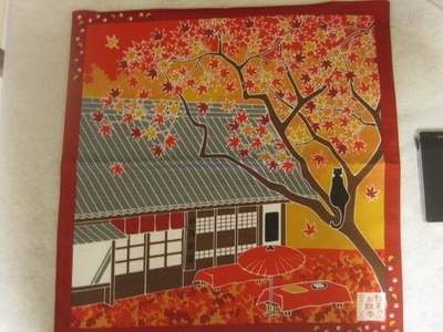 猫の季節の小風呂敷（紅葉茶屋）　ネコ 併