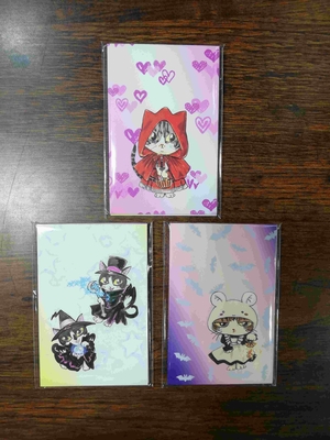 #75-196　ポチ袋３枚入り(デザイン3種 各1枚)　ネコ