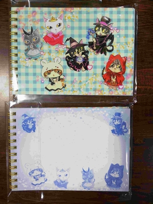 #75-207_メモ帳(リング) 　ネコ