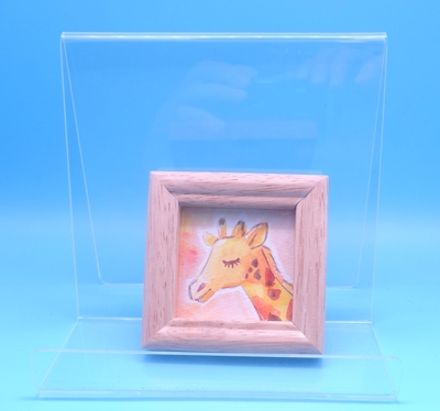 12_ミニ原画　動物モチーフ　 No.1 キリン　併