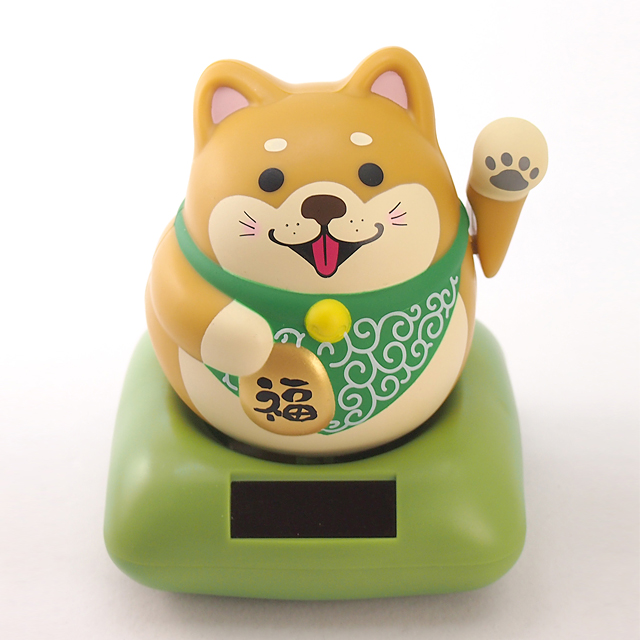 ソーラー幸せ招き犬 イヌ 動物雑貨オンリーショップ