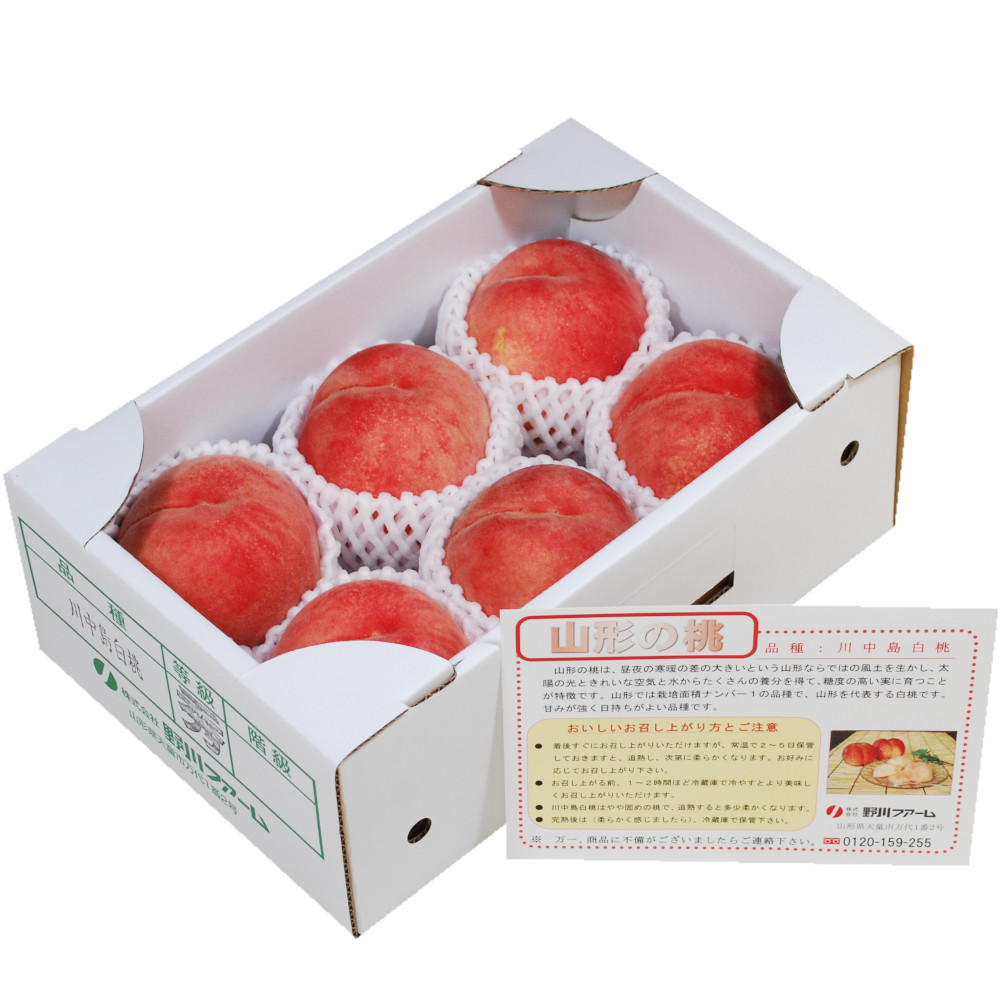 山形の桃 2kg 化粧箱 野川ファーム