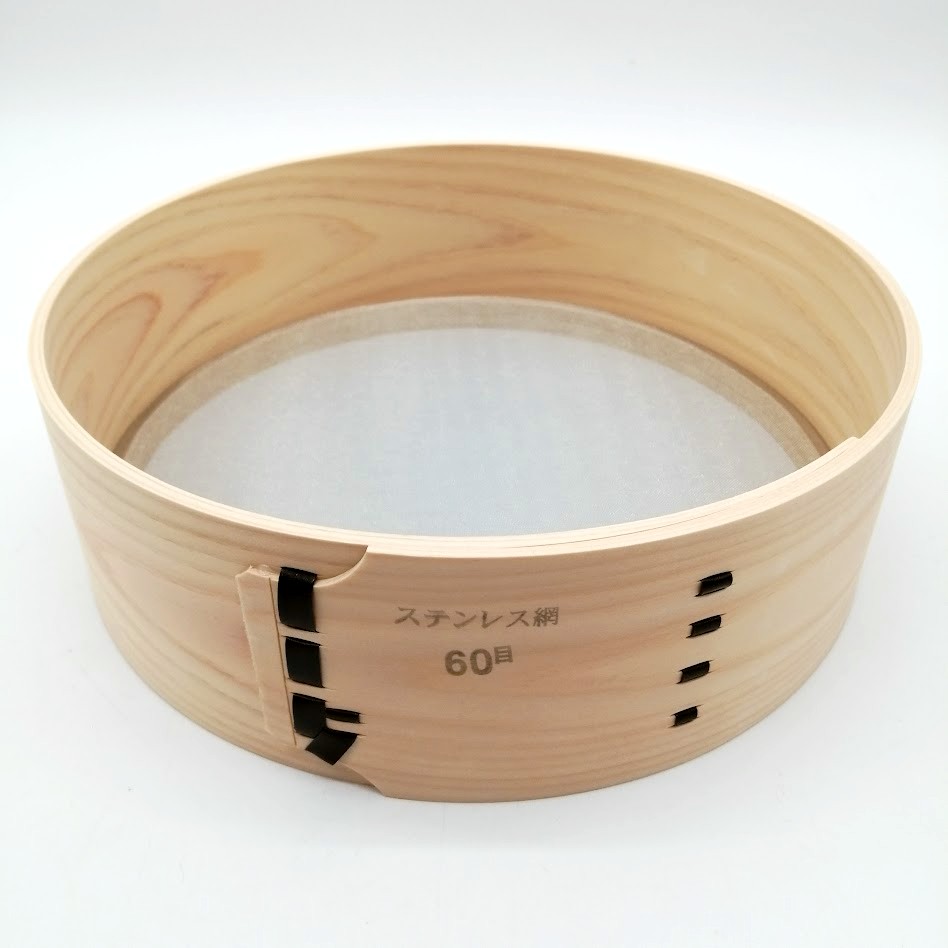 玉日本 そば打ち用粉ふるい 日本製 φ240mm ステン網 60目 （50ﾒｯｼｭ