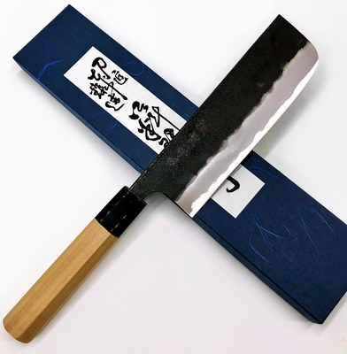 越前丸勝作 ダマスカス 菜切包丁 165mm 八角柄 箱付き 菜切包丁 | 澤 