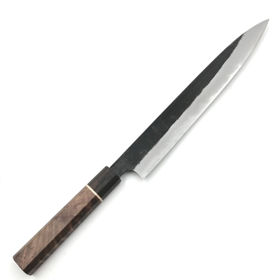 越前数馬　玄武　黒打鍛造筋引　白二鋼　255mm　SGW八角柄