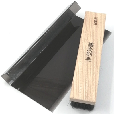 玉日本　蕎麦打ち用粉取り一番弐型（グレー）＆蕎麦打ち用刷毛強力型（大）のセット