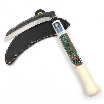 玉日本　小型草刈鎌　150mm　 朔太郎　210mmコブ柄　レザー鞘付