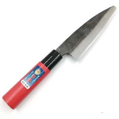 玉日本　ニンジン用根茎切包丁　赤柄　110mm　
