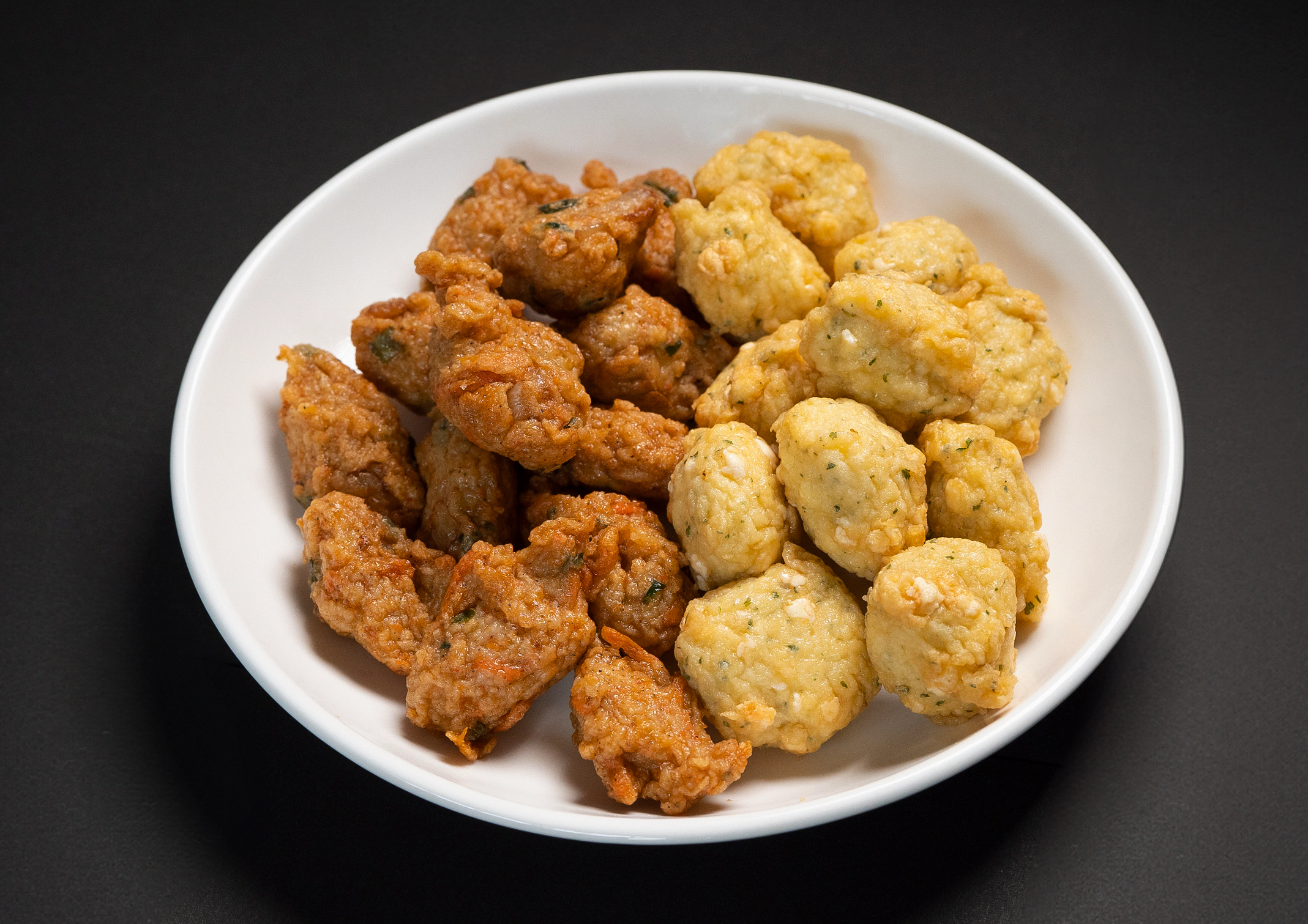 にんにくたらし揚げ、チーズたらし揚げ、麻辣たらし揚げ