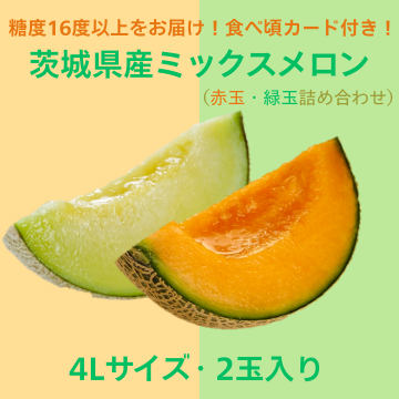 【商品番号③】輝4L2玉ミックスメロン