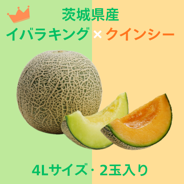 【商品番号⑨】イバラキング&times;クインシーメロン4L2玉