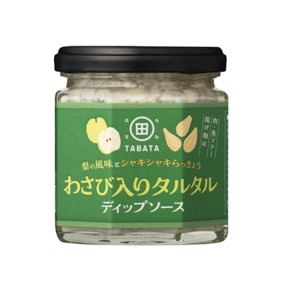 梨とらっきょうで作ったディップソース(わさび入りタルタル)