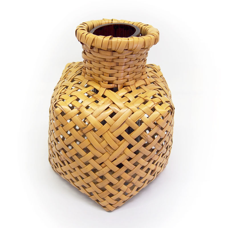 竹細工　縁起竹【角行】一輪挿し 竹細工 縁起竹【角行】一輪挿し