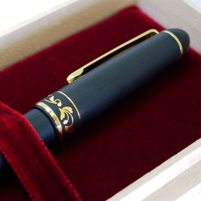 プラチナ万年筆18金　70'sヴィンテージ 伝統工芸　肥後象がん　銀杏柄 プラチナ万年筆18金70'sヴィンテージ 伝統工芸肥後象がん銀杏柄