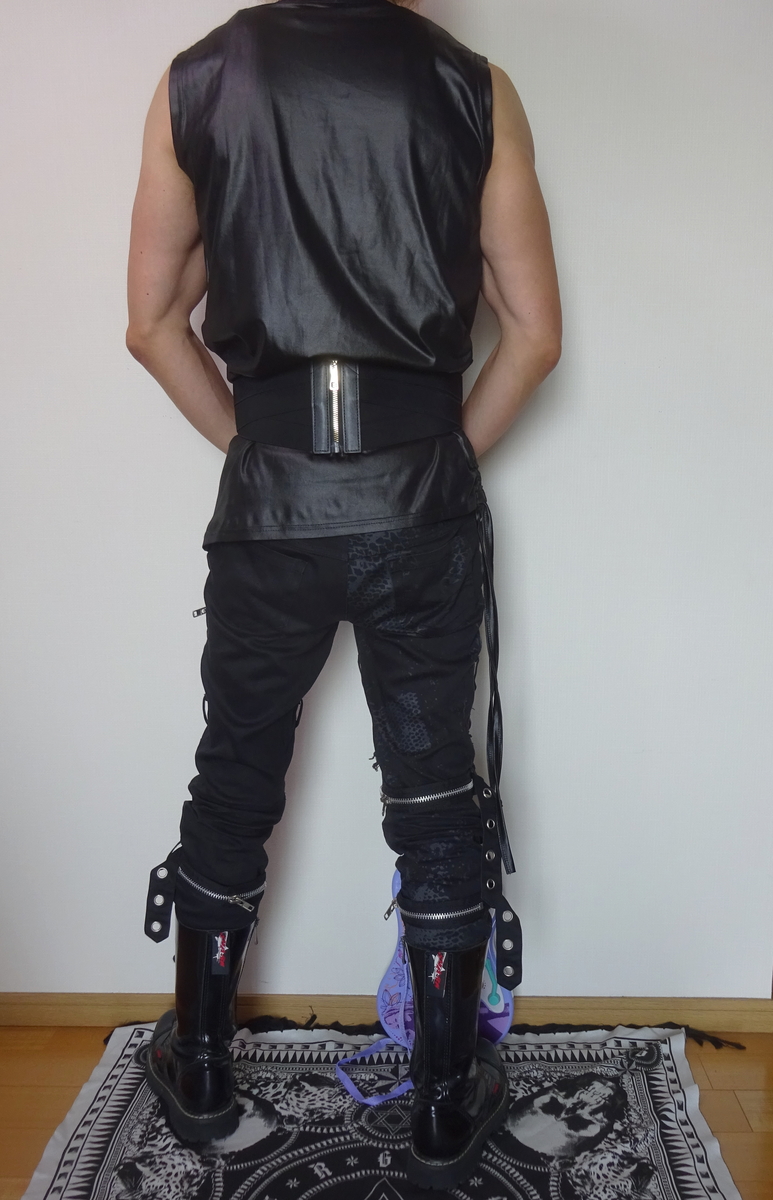 ゴシックコルセット マルチストラップ V系バンドファッション メンズコルセット ウエストベルト ファッションコルセット ユニセックス ヴィジュアル系 ビジュアル系 パンク ロック インポート ｖ系レザーカンパニー