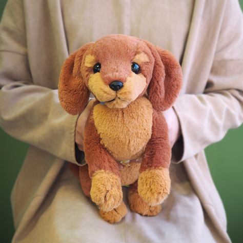 ひざわんこ S ミニチュアダックス RBR レッドブラウン ぬいぐるみ